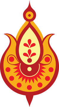  traditional bengali kolka design vector art illustration