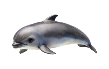 Adorable baby vaquita marine mammal isolated cute cetacean creature portrait ocean life