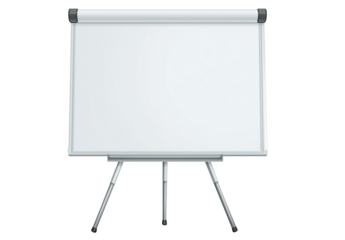 Blank easel board is ready for a presentation in a bright conference room during a business meeting in the afternoon Generative AI