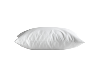Soft white pillow resting on a simple background, perfect for enhancing comfort in bedroom or living space decor Generative AI