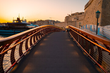 Valletta, Malta – City View with Boats and Historic Streets