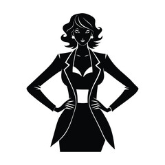 Elegant Fashion Woman Silhouette Illustration