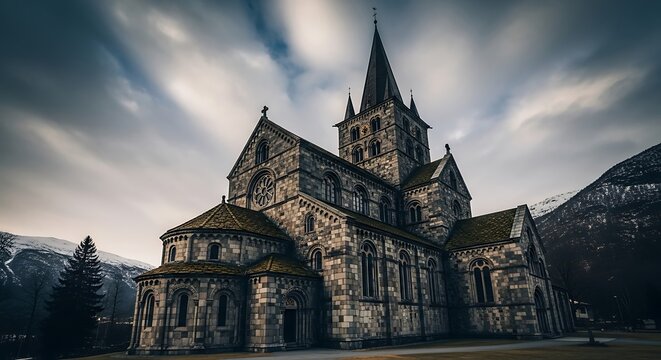 Borgund Stave Church - A Medieval Masterpiece in Norways Landscape.