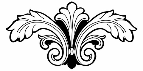 Vintage swirl ornament. Elegant decorative flourish elements, classic calligraphic baroque accents and swirly cursive shapes. Vector isolated set