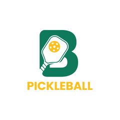 Pickleball Logo Design. Minimalist and Modern. Vector illustration