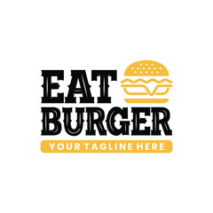 Burger Logo Design. Minimalist and Modern. Vector illustration