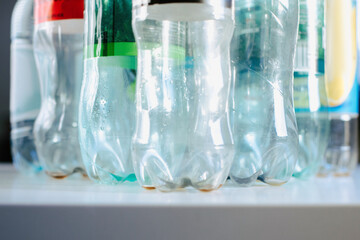 empty plastic bottles with a lid