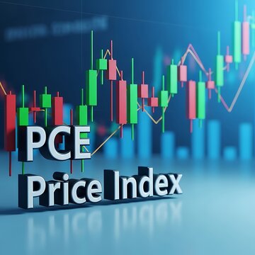 PCE Price Index - Economic Indicator with Candlestick Chart and Data.
