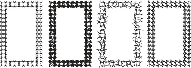 Abstract frames borders design graphic elements background art
