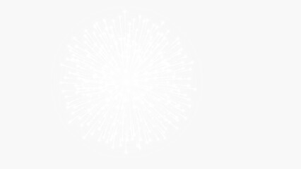 Isolated White Fireworks Explosion Burst Graphic Element with Transparent Background for Celebration Overlays, Holiday Events, and Festive Design