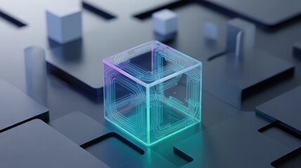 Tech Innovation Icons: White Background, Future Style