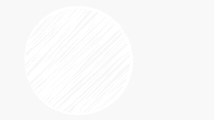 Abstract White Scribble Hand Drawn Circle Texture Element Isolated on a Transparent Background