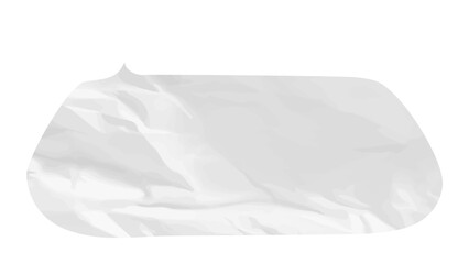 Crumpled Paper Rounded Rectangle Speech Bubble Isolated on a Transparent Background Vector for Text and Dialogue
