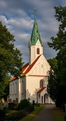 Picturesque Church of St. Mary in Seedorf, Germany.