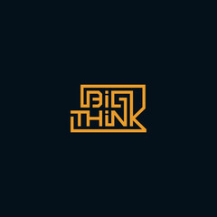 Big think connected text logo.