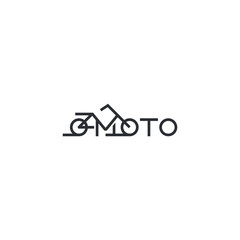 Moto text design, typographic logo.