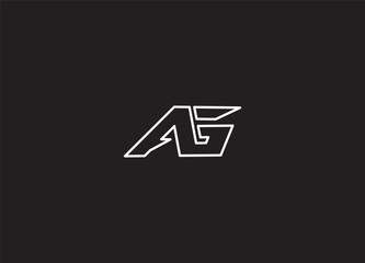 AG creative initial logo design and abstract logo