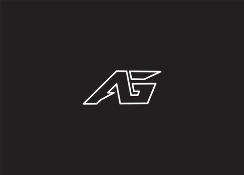 AG creative initial logo design and abstract logo