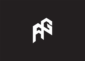 AG creative initial logo design and abstract logo