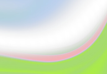 Abstract dark blue shape with vibrant green and magenta curves abstract digital art