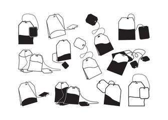 Tea Bag, Tea, Bag, Tea Bag vector bundle, Tea Bag clipart, Tea Bag silhouette.	