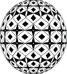 3D Abstract Geometric Sphere Pattern