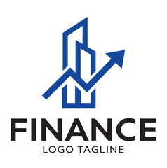 Minimal Finance Logo Icon Abstract Growth Arrow and Chart Vector Design