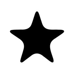 Obraz premium Black star shape with five points on a white background picture