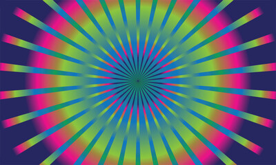 Vibrant radial burst of psychedelic colors creating an optical illusion effect