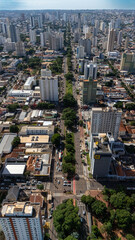 Naklejka premium Centro da Cidade de Campo Gradne, MS, Brasil