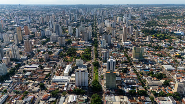 Centro da Cidade de Campo Gradne, MS, Brasil