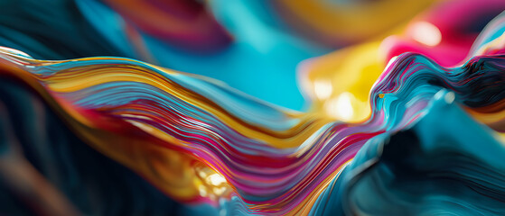 Colorful abstract patterns swirl together in vivid harmony, creating a stunning visual display of movement and texture