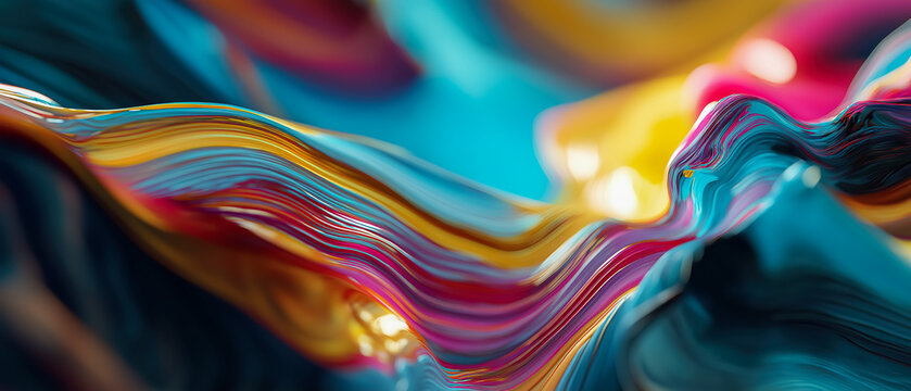 Colorful abstract patterns swirl together in vivid harmony, creating a stunning visual display of movement and texture