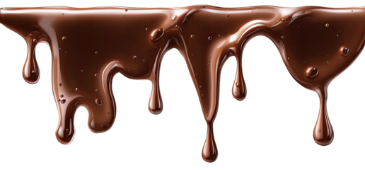 A seamless border design featuring melted dark brown liquid, dripping against a black background