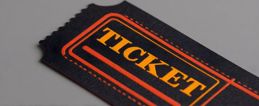 Fototapeta The ticket stub features a detailed perforated edge for secure entry validation