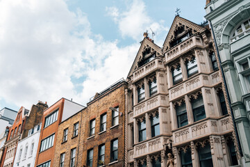 Fleet Street, Close-Up of traditional old Building in London, UK