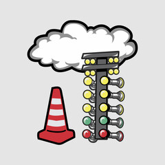 vector illustration set of dr...