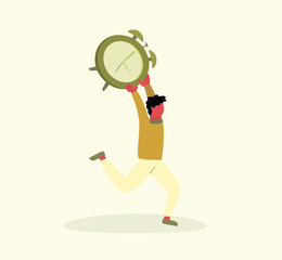 Running While Holding a Clock