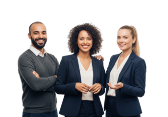 Professional Team Portrait with Confident and Expressive Gestures