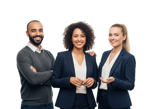 Professional Team Portrait with Confident and Expressive Gestures