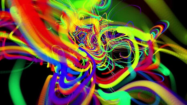 Hypnotic Visuals: Abstract 4K Motion Graphics with Curl Noise