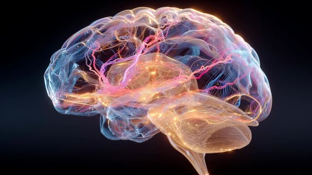 A colorful, abstract representation of a human brain with glowing neural connections.