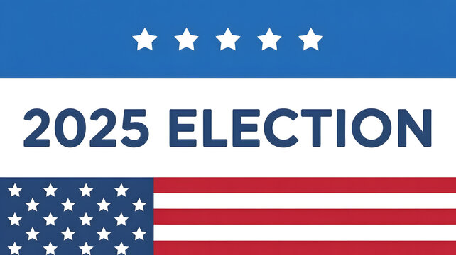 USA 2025 Presidential Elections Event Banner, background, card, poster design. Vote day 5 Nov