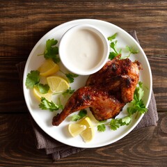 Roasted half chicken