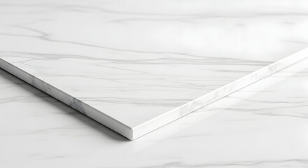 Naklejka premium clean white stone with subtle horizontal texture lines creating a plank-like appearance — suited for minimalist floors, spa interiors, calming UI backgrounds, or serene product presentations.