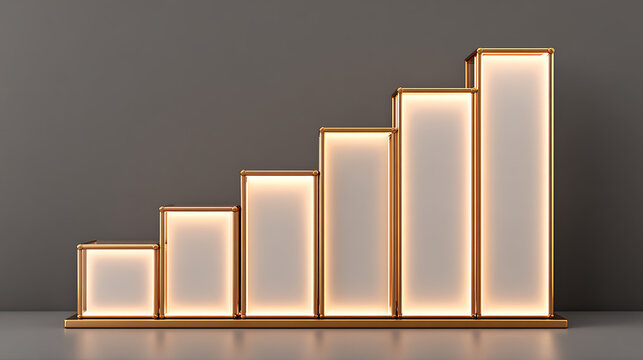 Business growth analysis modern office infographic minimalistic design aerial view data visualization