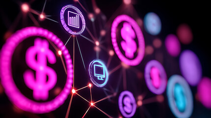 Digital currency exchange concepts virtual environment infographic technology futuristic viewpoint