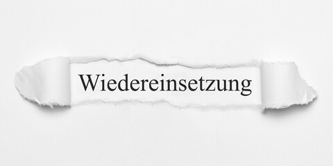 Wiedereinsetzung	
