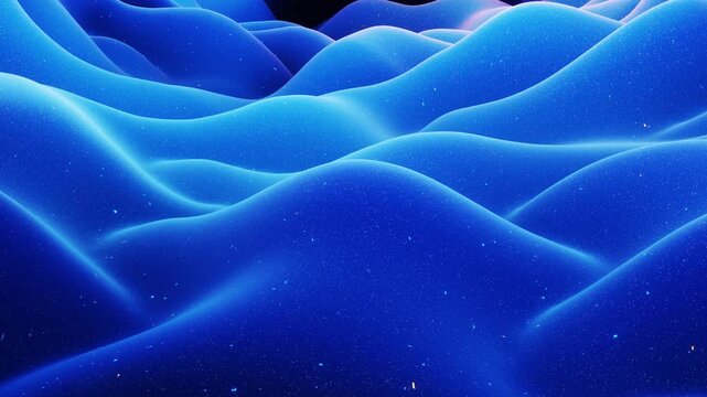 4K Liquid Wax Seamless Loop: Festive Blue Background. Immerse yourself in a world of elegance with this 4K seamless loop featuring a festive blue background with abstract waves that shimmer and dance.