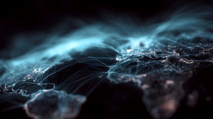 Global digital network connections visualized across a glowing world map